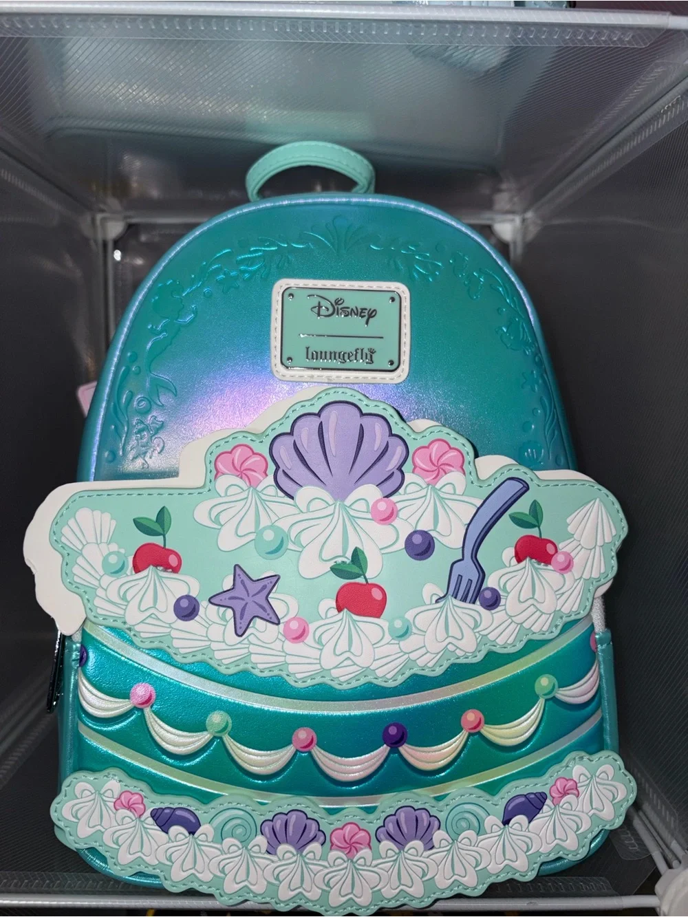 Loungefly Iridescent Little Mermaid Cake Mini Backpack